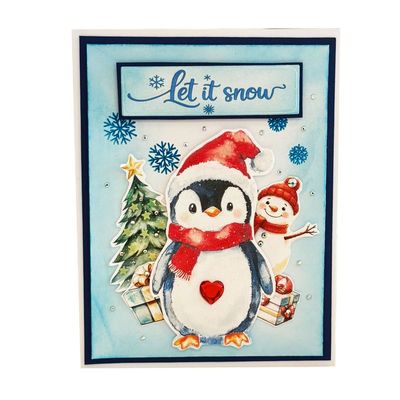 Cute Penguin-Christmas Card
