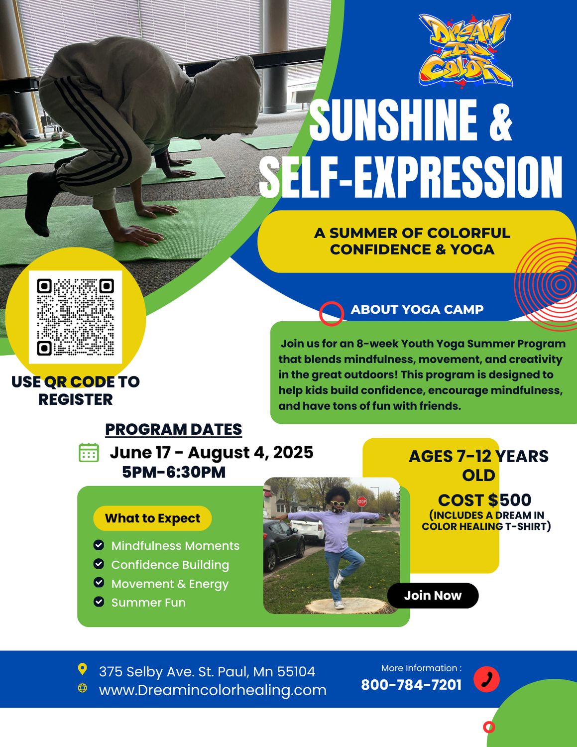 Sunshine &amp; Self-Expression: youth yoga Summer Program