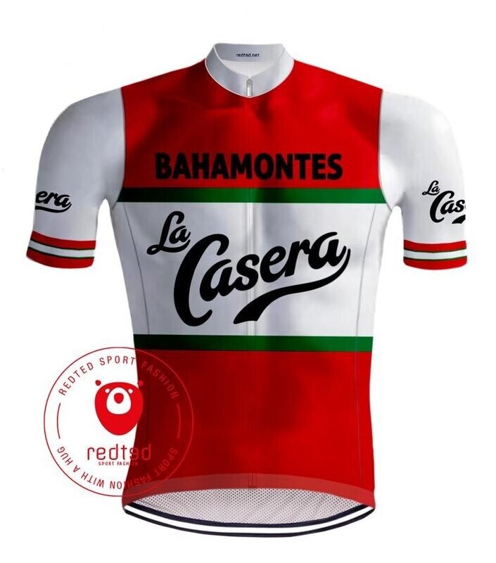 RETRO WIELERSHIRT LA CASERA ROOD - REDTED