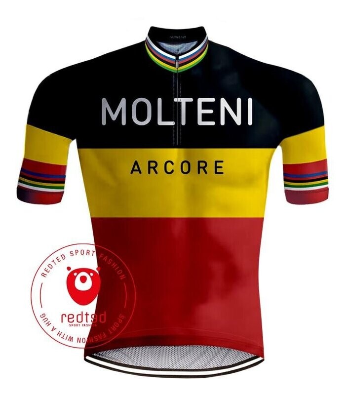 RETRO WIELERSHIRT BELGISCHE KAMPIOENSTRUI MOLTENI - REDTED