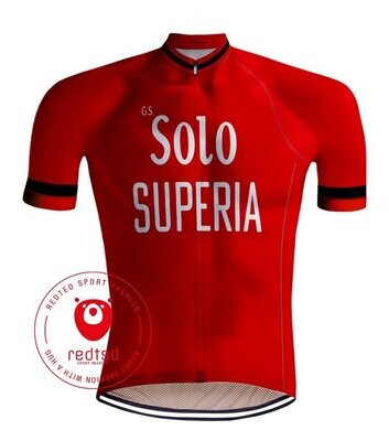 RETRO WIELERSHIRT SOLO SUPERIA ROOD - REDTED