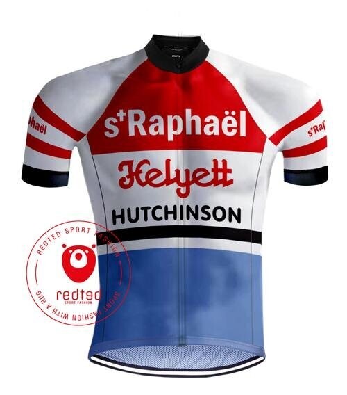 RETRO WIELERSHIRT SAINT-RAPHAËL ROOD/BLAUW - REDTED