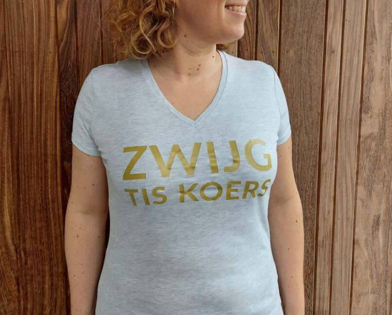 T-shirt ZWIJG TIS KOERS Dames