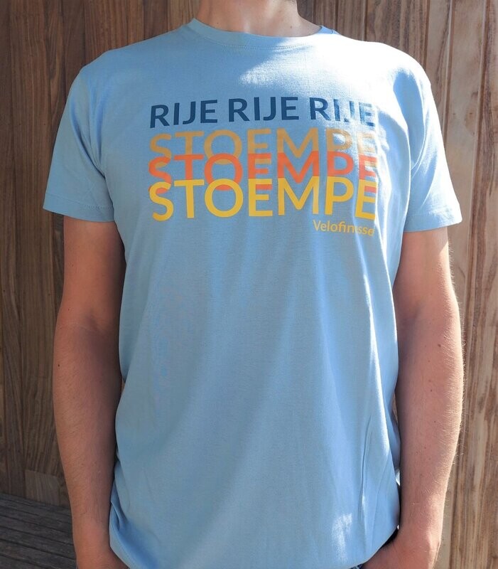 T-Shirt "RIJE RIJE RIJE " blauw