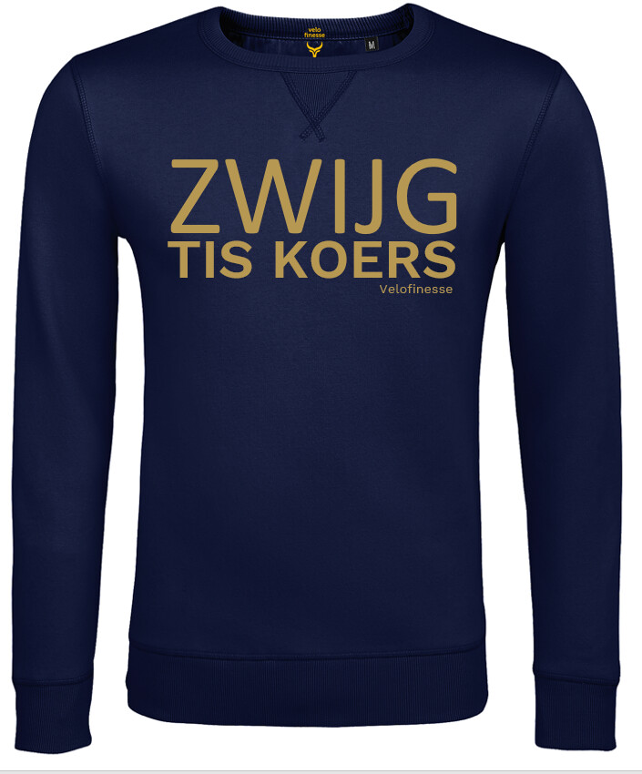 Trui "ZWIJG TIS KOERS" Navy