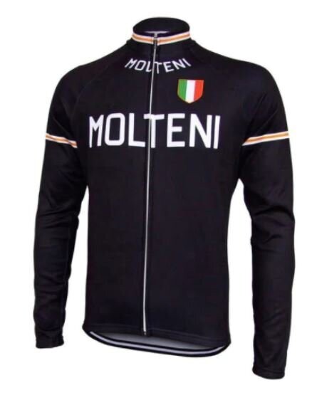RETRO WIELERSHIRT WINTER MOLTENI ZWART