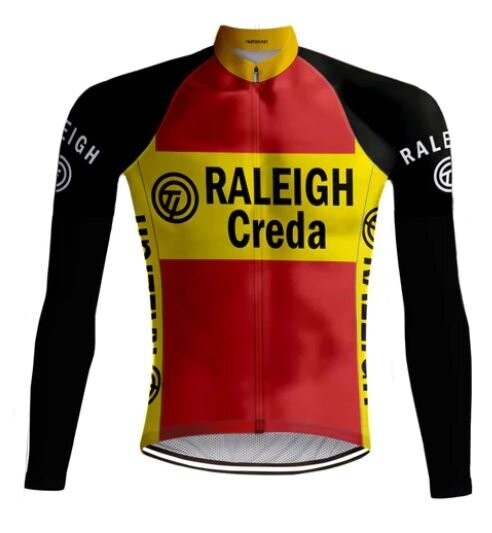 RETRO WIELERSHIRT lange mouwen RALEIGH( REDTED)