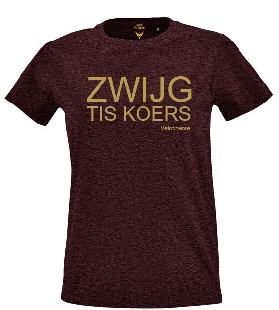 T shirt ZWIJG TIS KOERS Dames Bordeaux