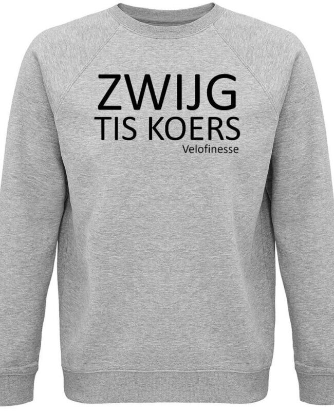 Trui "ZWIJG TIS KOERS" Grey-Black