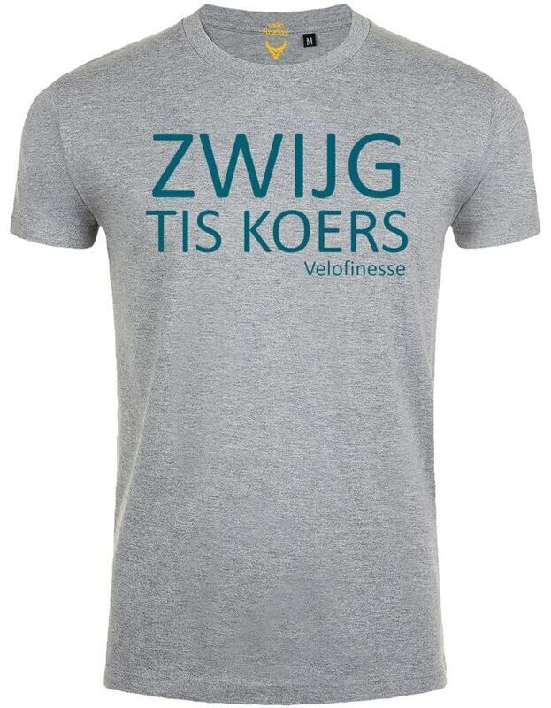 T-Shirt "ZWIJG TIS KOERS" Grey - Blue