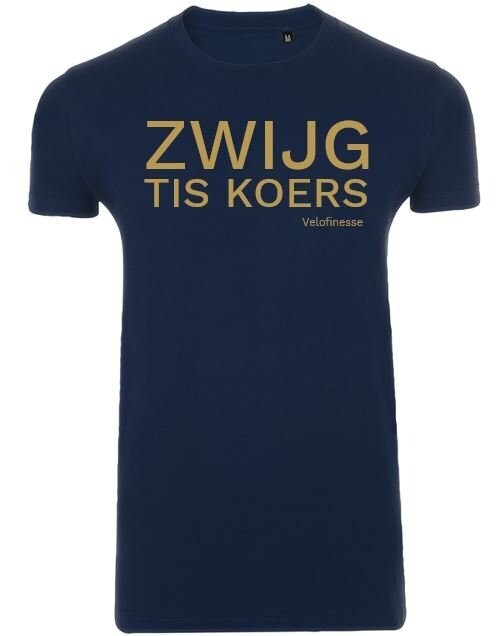 T-Shirt "ZWIJG TIS KOERS" Navy