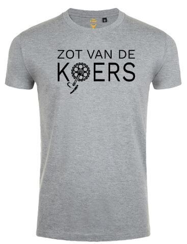 T-Shirt "ZOT VAN DE KOERS" Grijs