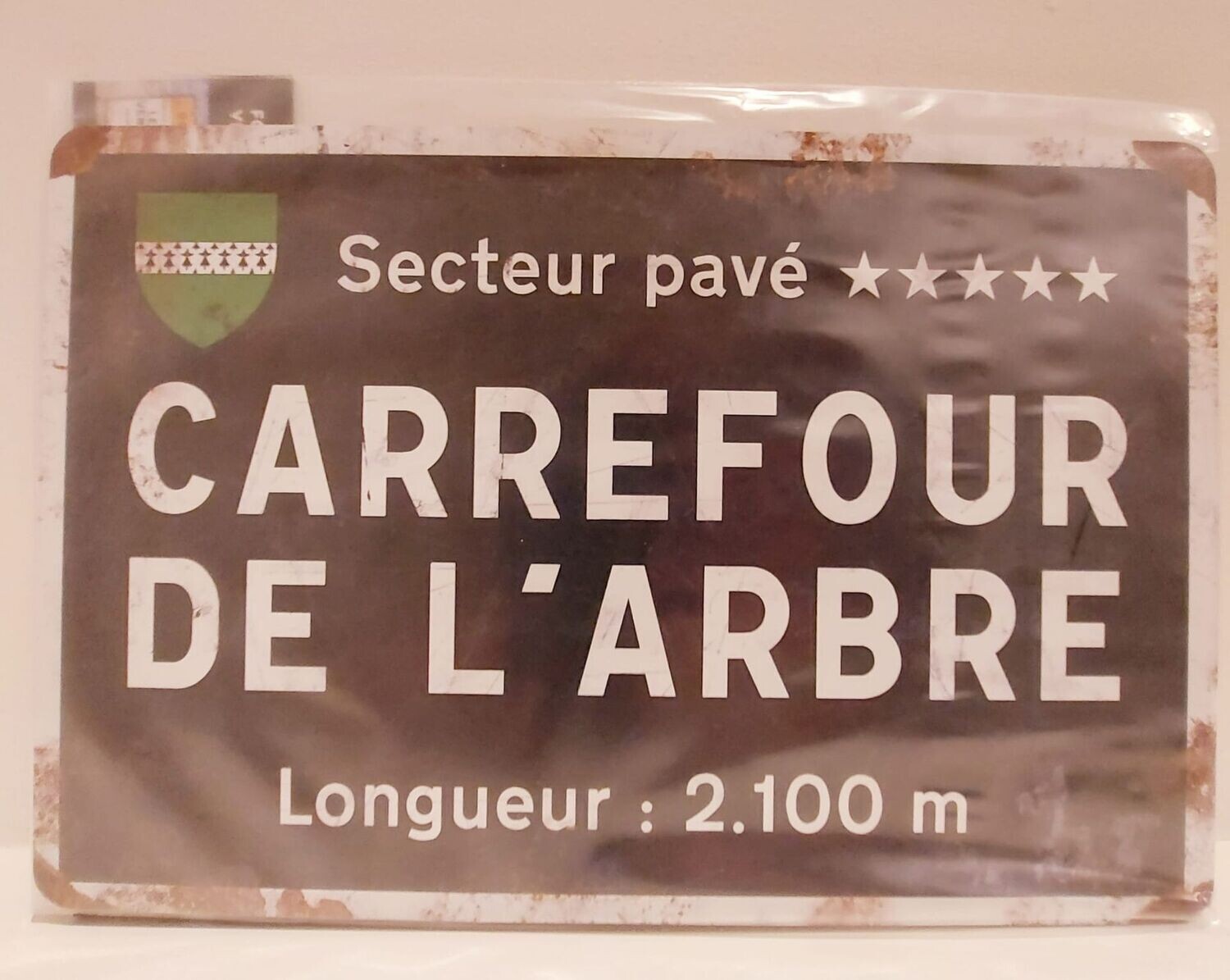 Vintage stijl fietsbord - Carrefour de l'arbre