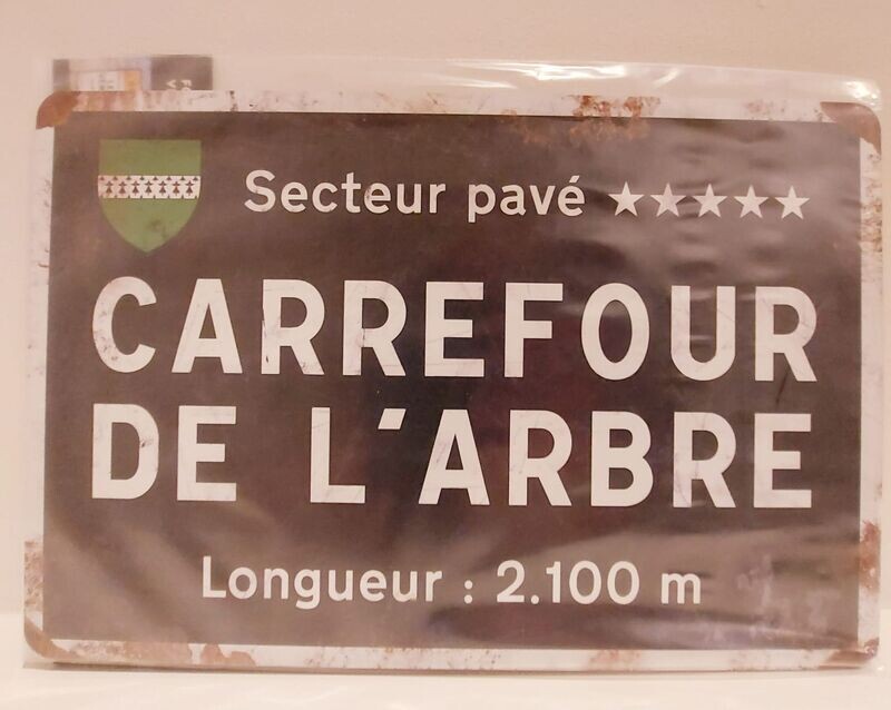 Vintage stijl fietsbord - Carrefour de l'arbre
