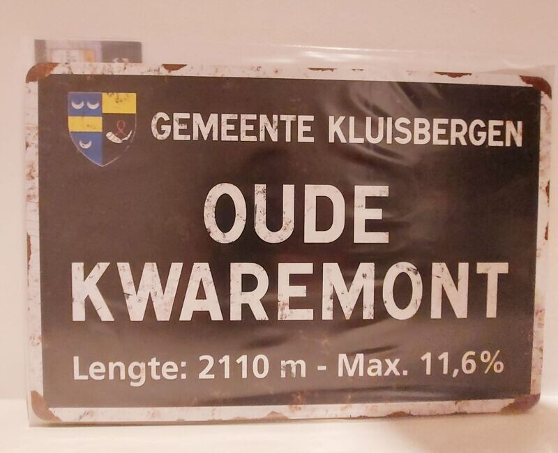 Vintage stijl fietsbord -Kwaremont
