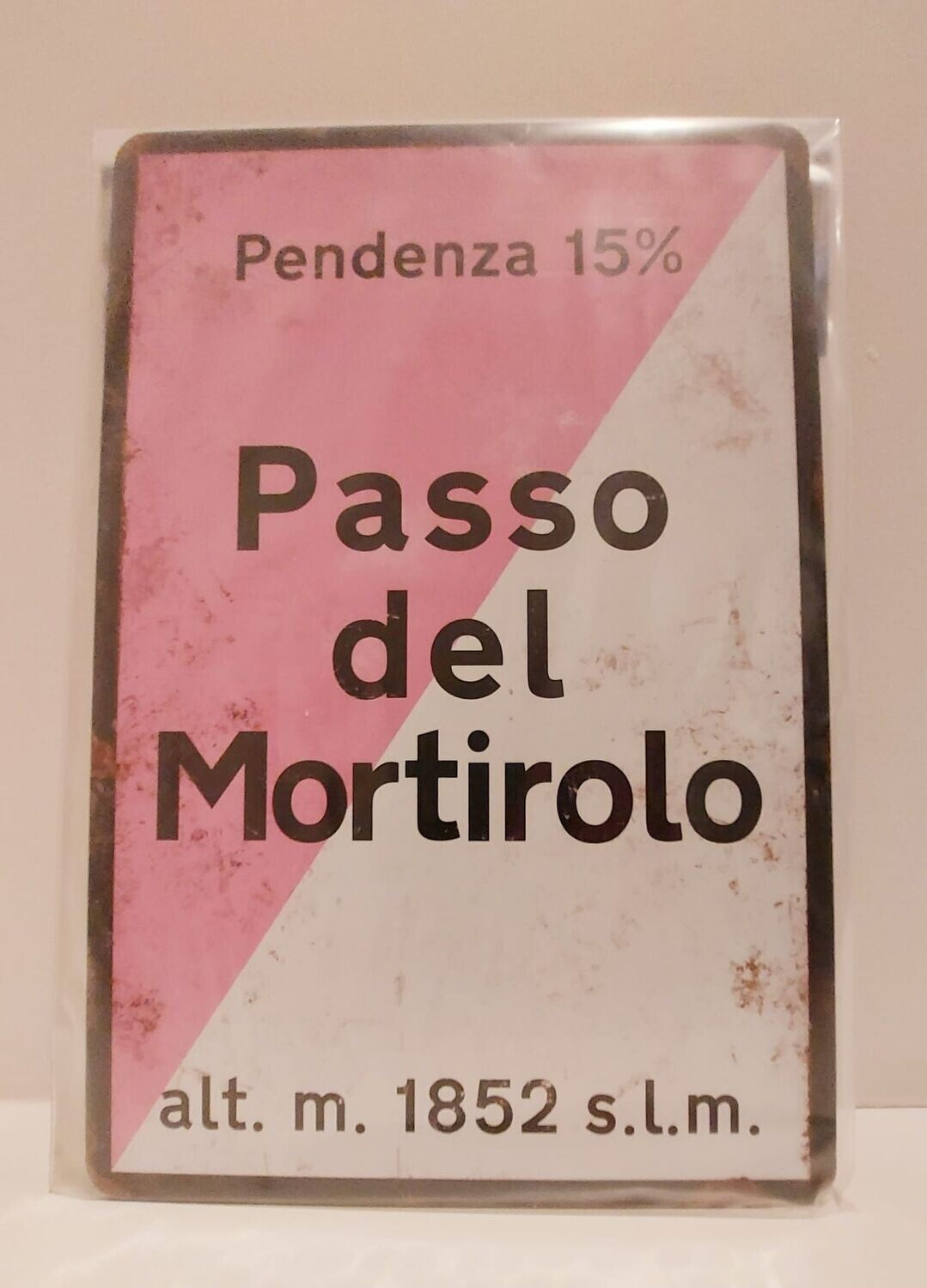 Vintage stijl fietsbord - Mortirolo