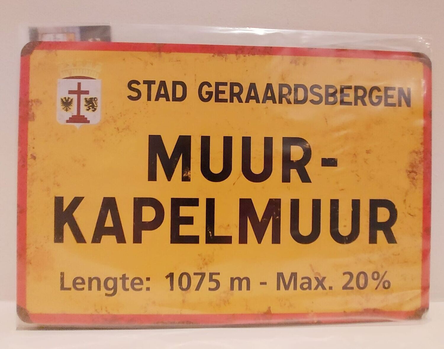 Vintage stijl fietsbord - Muur