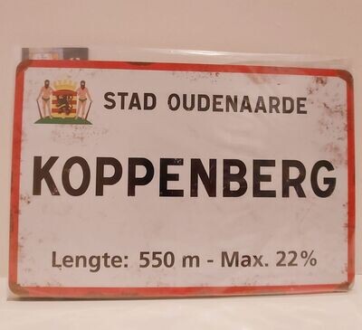 Vintage stijl fietsbord - Koppenberg