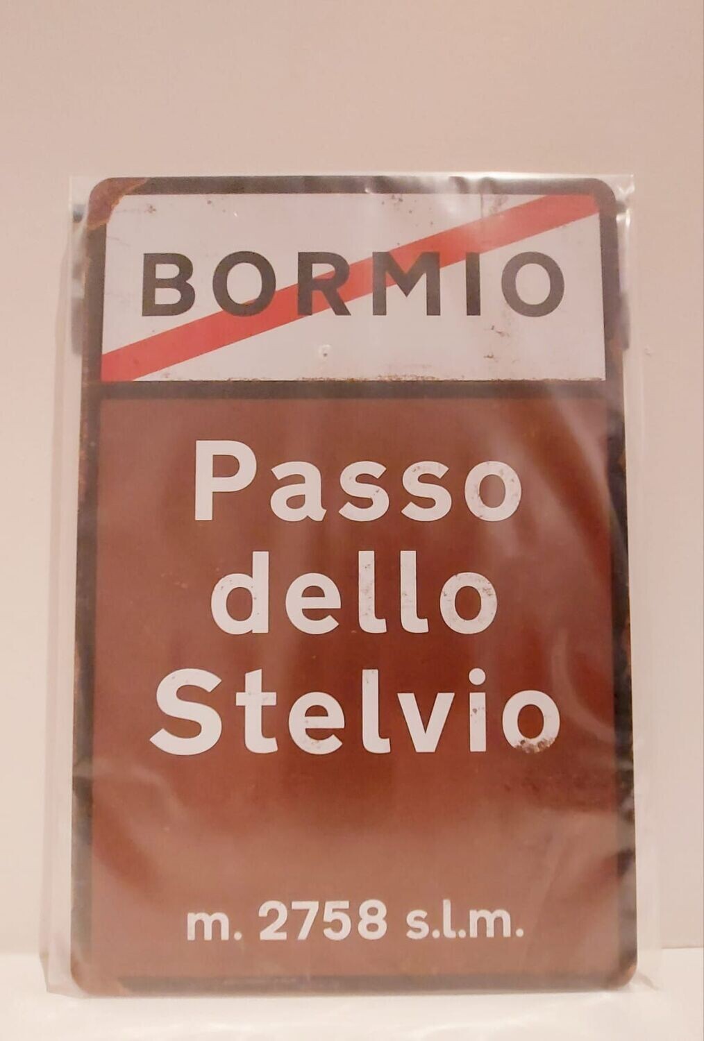Vintage stijl fietsbord - Stelvio