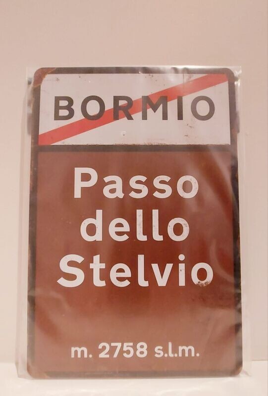 Vintage stijl fietsbord - Stelvio