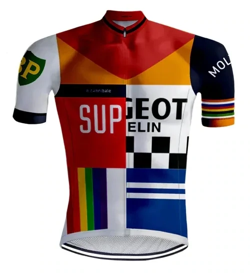 RETRO WIELERSHIRT EDDY LE CANNIBALE - REDTED