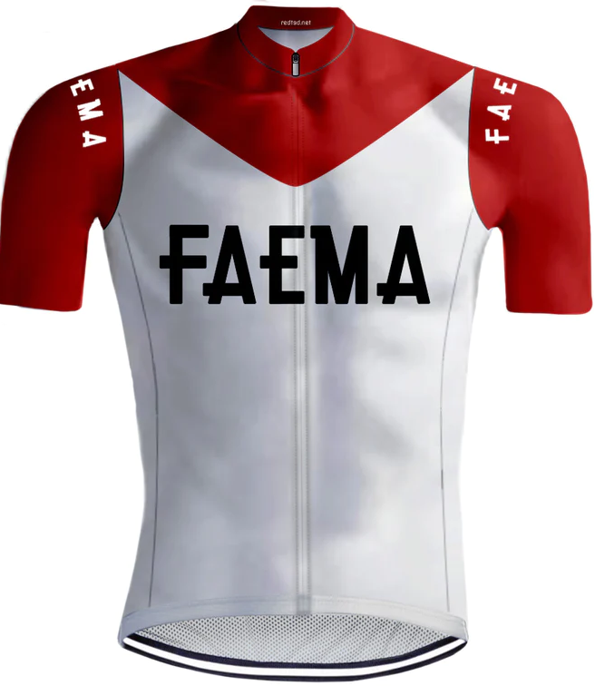 RETRO WIELERSHIRT FAEMA - REDTED