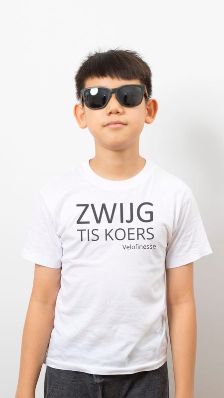 T-Shirt "ZWIJG TIS KOERS" WIT Kids