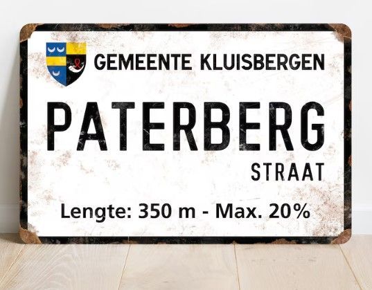 Vintage stijl fietsbord - PATERBERG