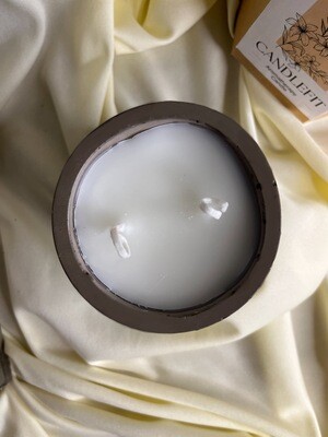Double Wick Concrete Candle