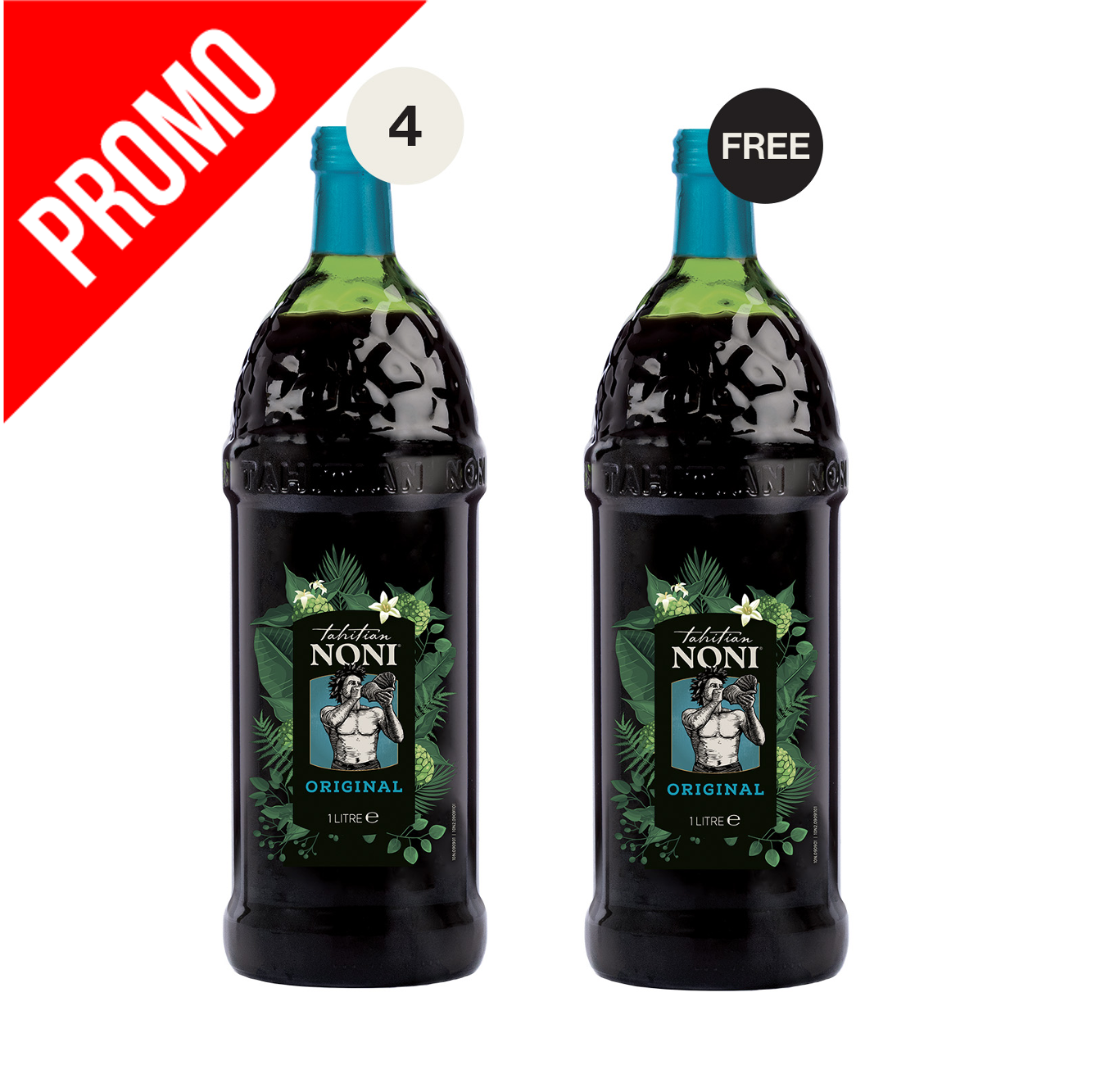 PACCO 4 x 1L TAHITIAN NONI ORIGINAL+ 1 TAHITIAN NONI IN OMAGGIO