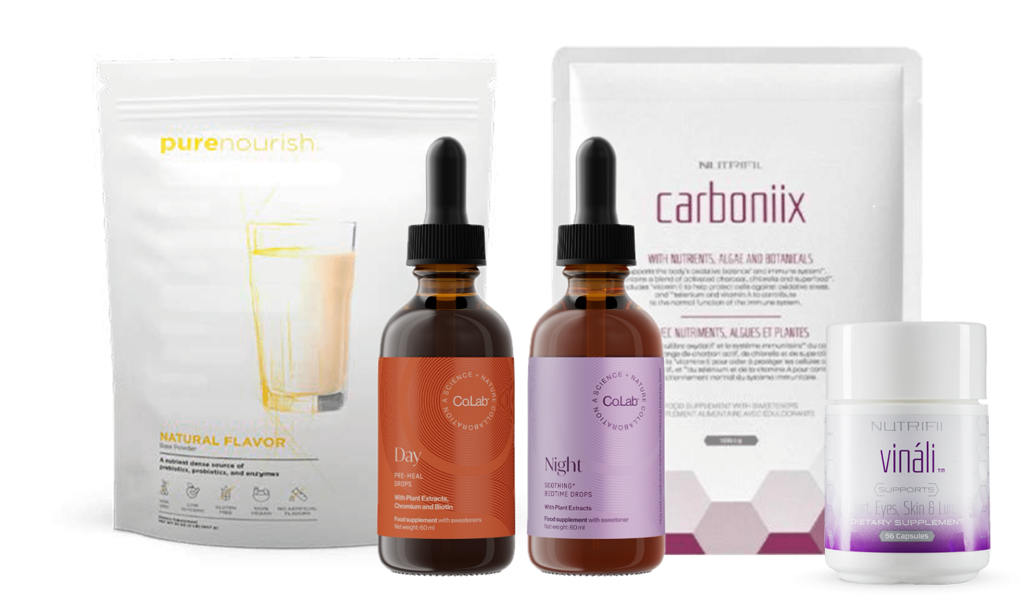 DAY & NIGHT + CARBONIIX + PURENOURISH + VINALI (guide offert + recettes)