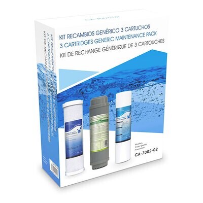 Kit de recambio cartuchos ósmosis inversa doméstica Hidro Water Alba