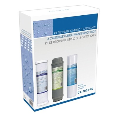 Kit de recambio cartuchos osmosis inversa doméstica Hidro Water Nereo