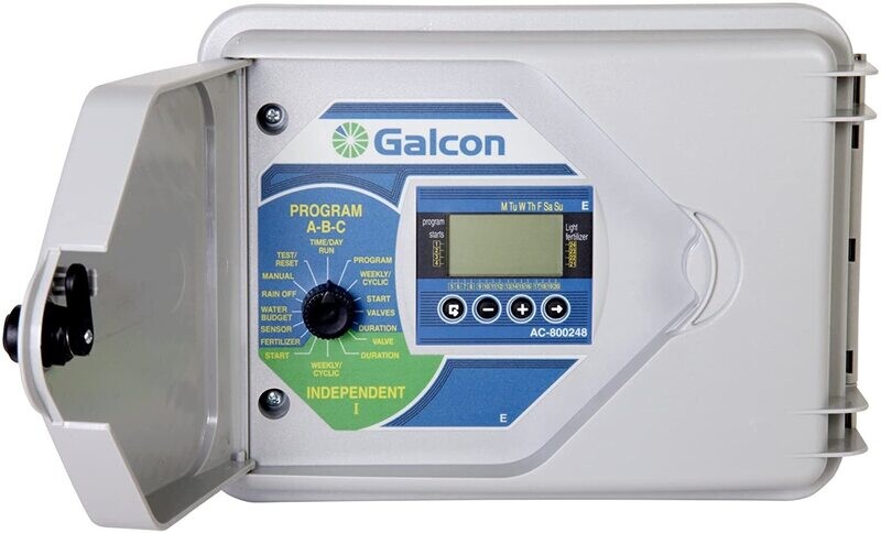 Programador para riego Galcon AC-8/24 con fertirrigación para electroválvulas 24V AC