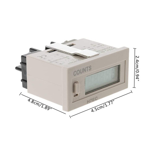 Totalizador de pulsos OMRON H7EC para contadores de agua
