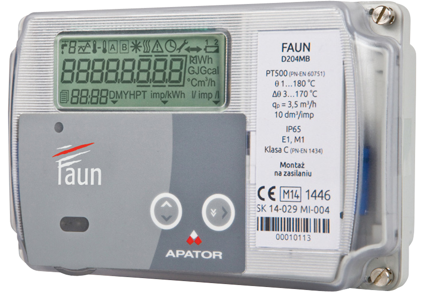 Calculador electrónico para contadores de energía Apator FAUN térmico