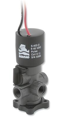 Solenoide para riego Bermad 3 vías plástico 9-40V DC Latch S402-P-3W