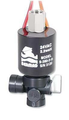 Solenoide para riego Bermad 3 vías plástico 24V AC NO S390T-P-3W