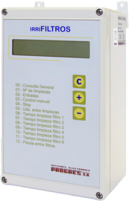 Programador Agronic Irrifiltros para manejar 6 filtros de riego