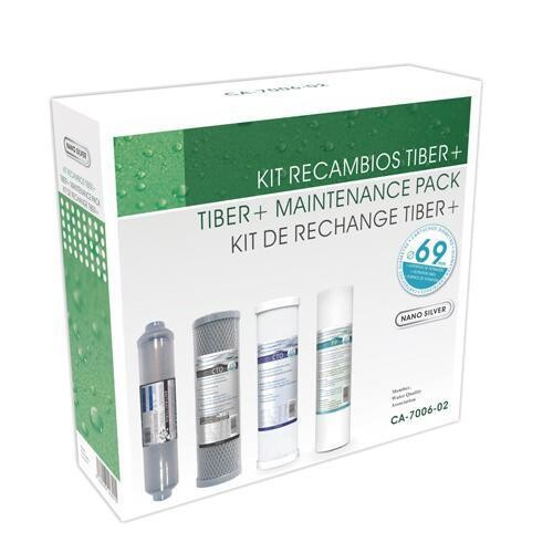 Kit de recambio cartuchos Hidro Water 69 mm antibacterias para Tiber Plus