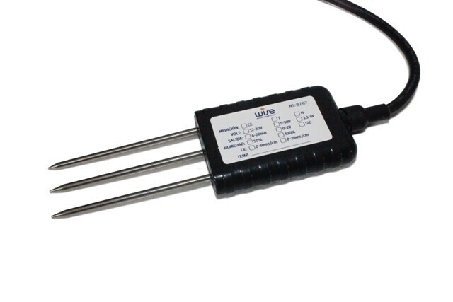 Bisensor capacitivo de contenido de agua en suelo y conductividad eléctrica Wise Lite Sol