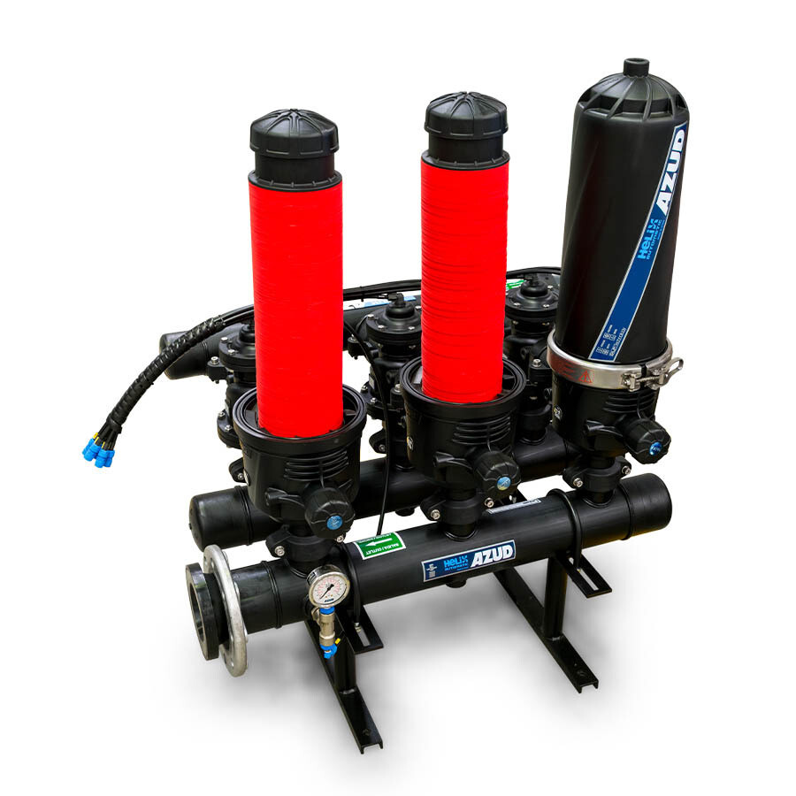 Cabezal de filtrado automático de anillas para riego Azud Helix 300 DLP