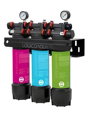 Kit filtracion triple Ionfilter Lógico Aqua Pro PP carbón fibra UF 13"