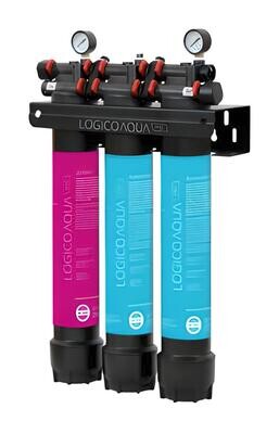 Kit filtracion triple Ionfilter Lógico Aqua Pro PP 2 carbón fibra 21"