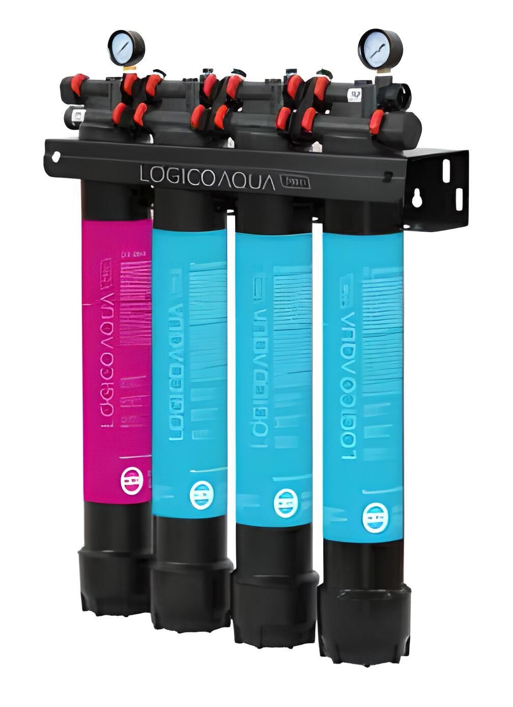 Kit filtracion cuádruple Ionfilter Lógico Aqua Pro PP 3carbón fibra 21"