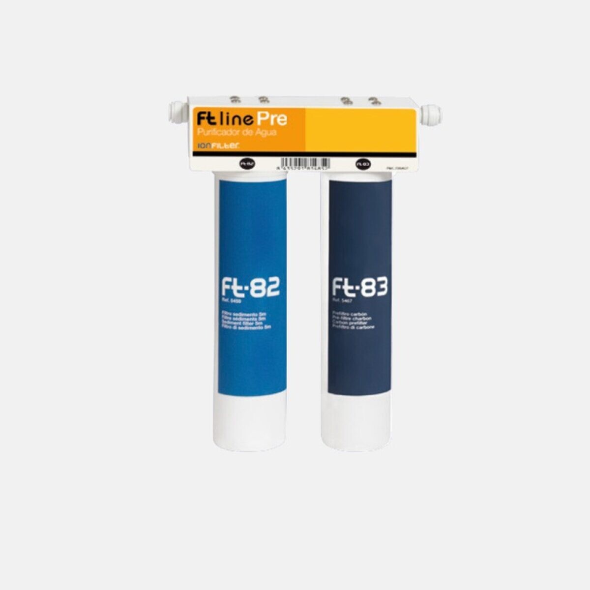 Equipo de filtración Ionfilter Ft-Line PRE (2 cartuchos) filtración 5 micras +  carbón GAC