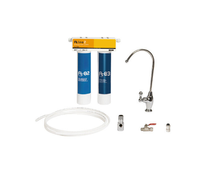 Equipo de filtración Ionfilter Ft-Line 2 PP 5 micras + carbón activo + grifo
