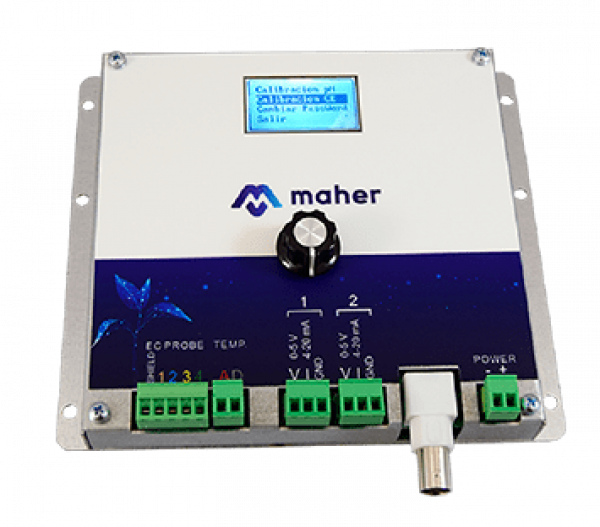 Transmisor universal de pH y CE Maher TRM04