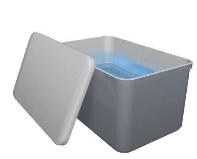 Depósito rectangular con tapa suelta Biotanks DRS
