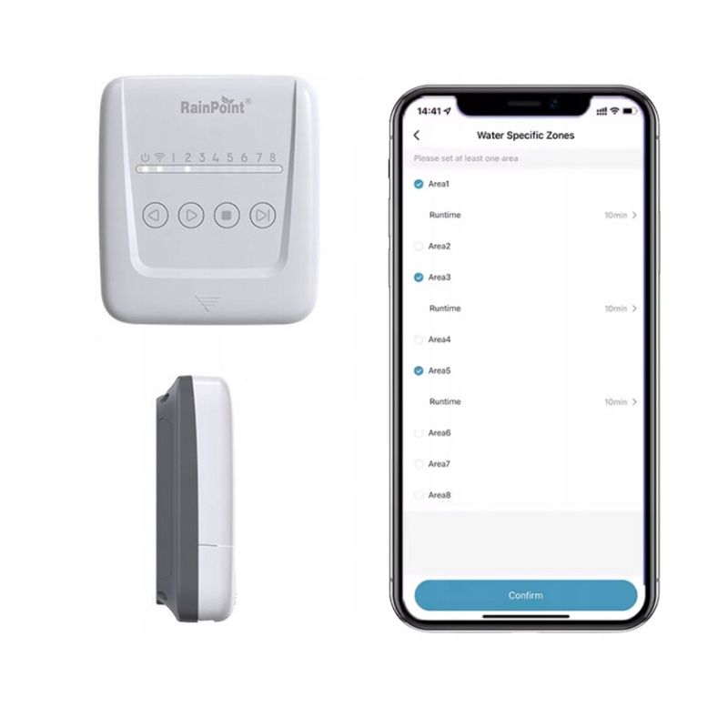 Programador para riego con WIFI Rain Point 8 salidas